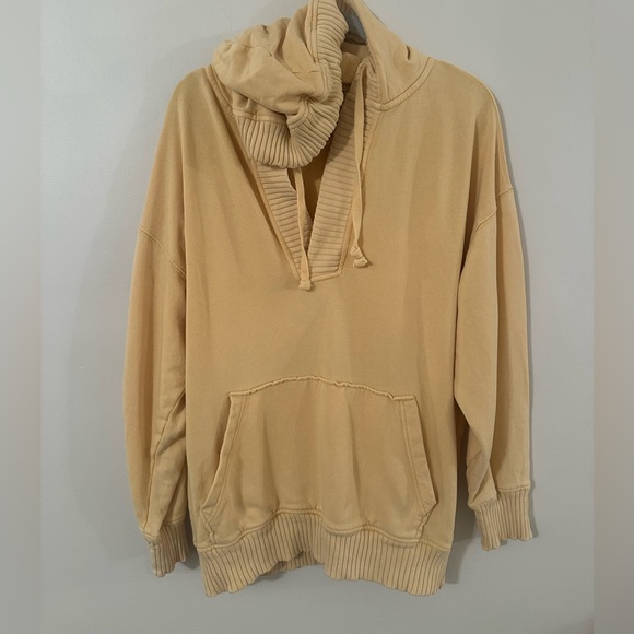Aerie‎ Down To Earth Henley Hoodie- Butter Yellow Size M - Picture 2 of 7